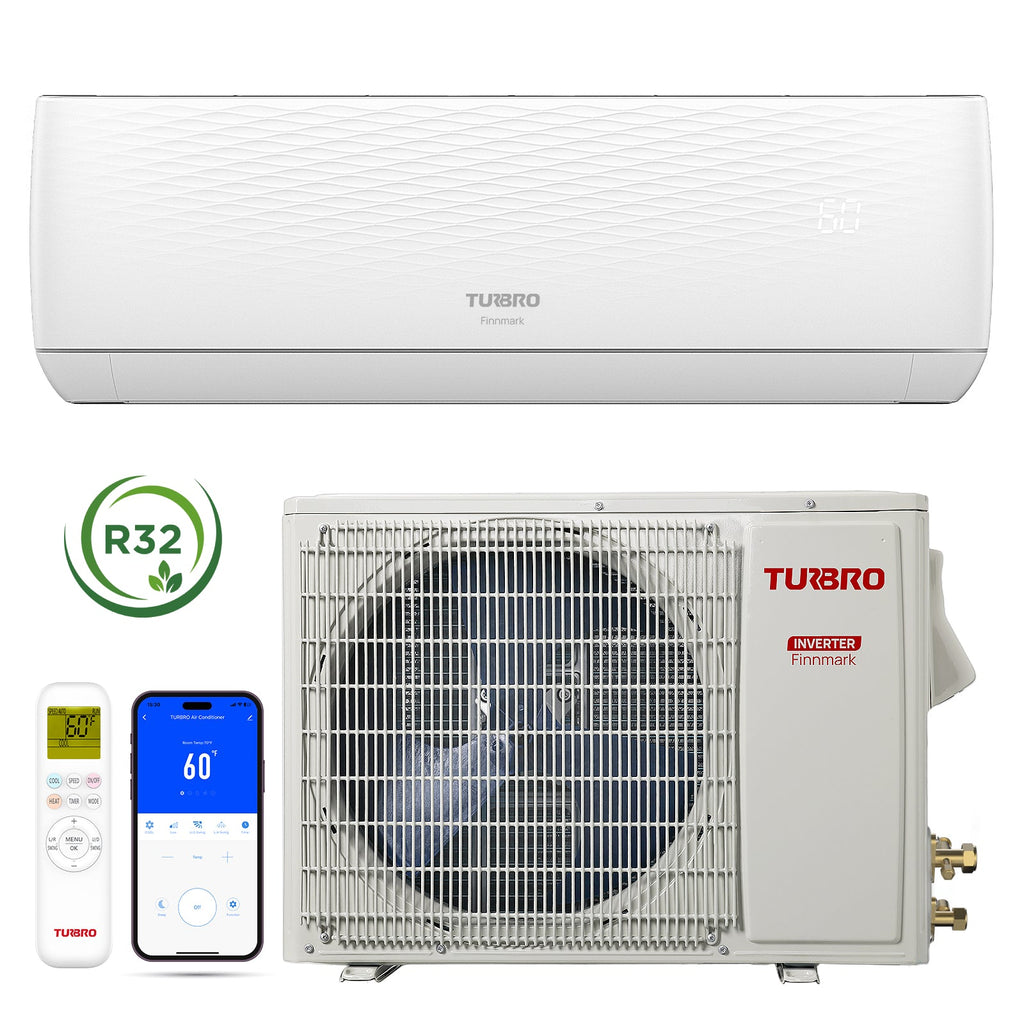(Open Box) Finnmark Single Zone WiFi Mini Split AC (R32)